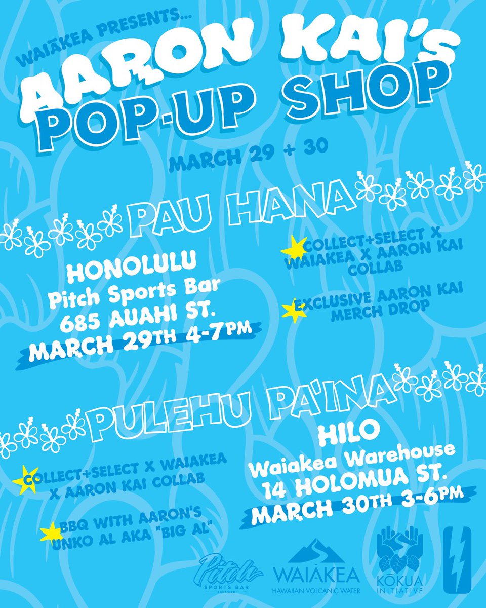 ALOHA HAWAII we are coming to the islands THIS WEEKEND!!! Gather all your Ohana &amp; meet us in Honolulu on Friday; Hilo on Saturday, as we debut the <a href="/collect__select/">COLLECT & SELECT</a> x <a href="/aaronkkai/">Aaron Kaleinani Kai</a> x <a href="/waiakea/">Waiākea Hawaiian Volcanic Beverages</a> swingman shorts 🤙🤙🤙