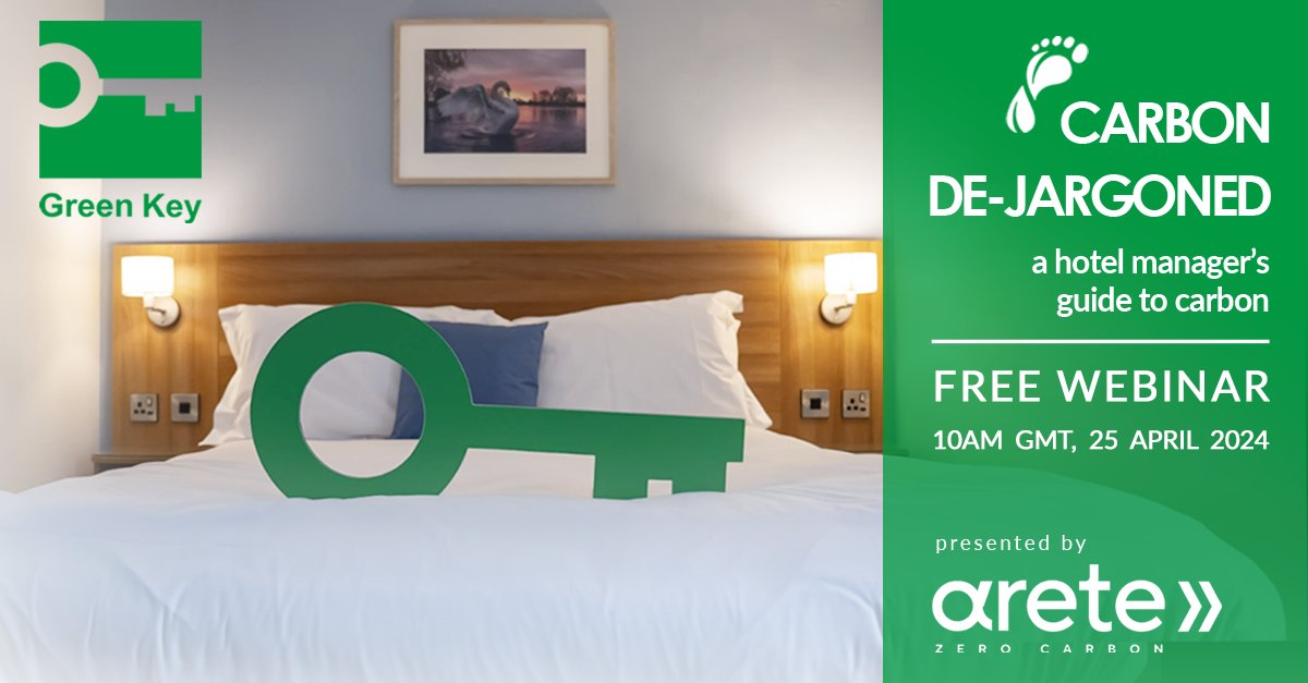 Perplexed by carbon neutral? Puzzled by net zero? Don’t worry! 

Join us and Arete Zero Carbon at 10am on Thursday 25 April for an exclusive FREE webinar: ‘Carbon De-jargoned: a hotel manager’s guide to carbon calculation and reduction’.

Register: lnkd.in/ggzkq8uY