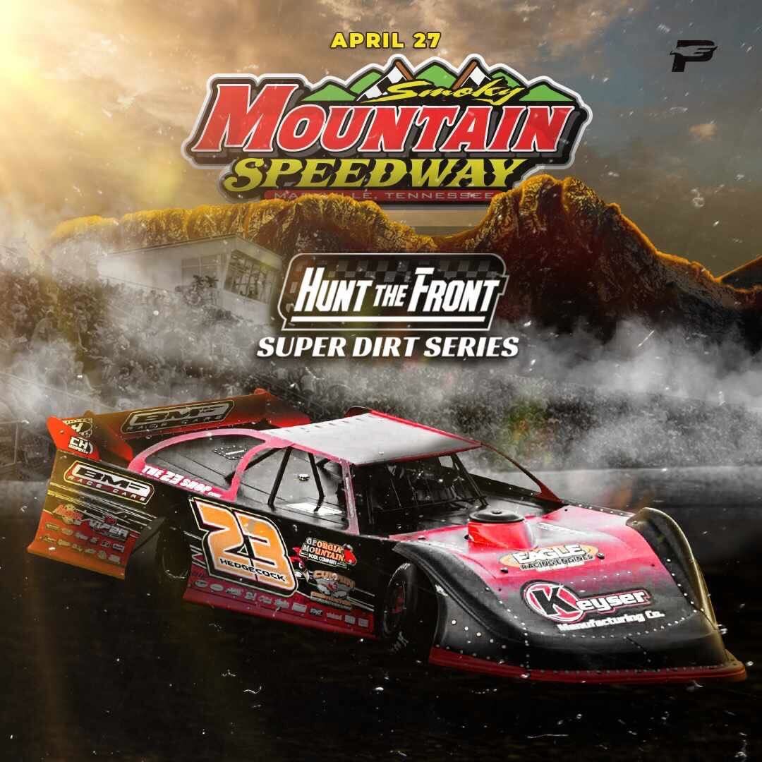 𝙊𝙉𝙀 𝙈𝙊𝙉𝙏𝙃 𝘼𝙒𝘼𝙔: @smokymtnspeed 👈 On Saturday, April 27th, the @HuntTheFrontSDS will make a rare one-stop visit to the Volunteer State. A 50-lap, $15,000-to-win showdown in the hills of Tennessee awaits… so either be there in person or watch it LIVE on…