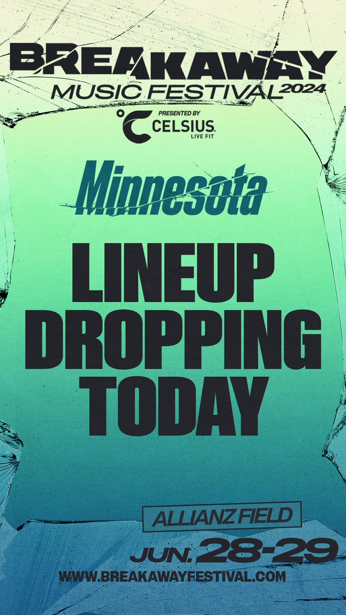 The line up for @BreakawayFest Minnesota is dropping TODAY at 1 p.m., and tickets go on sale later this week. Are you ready?