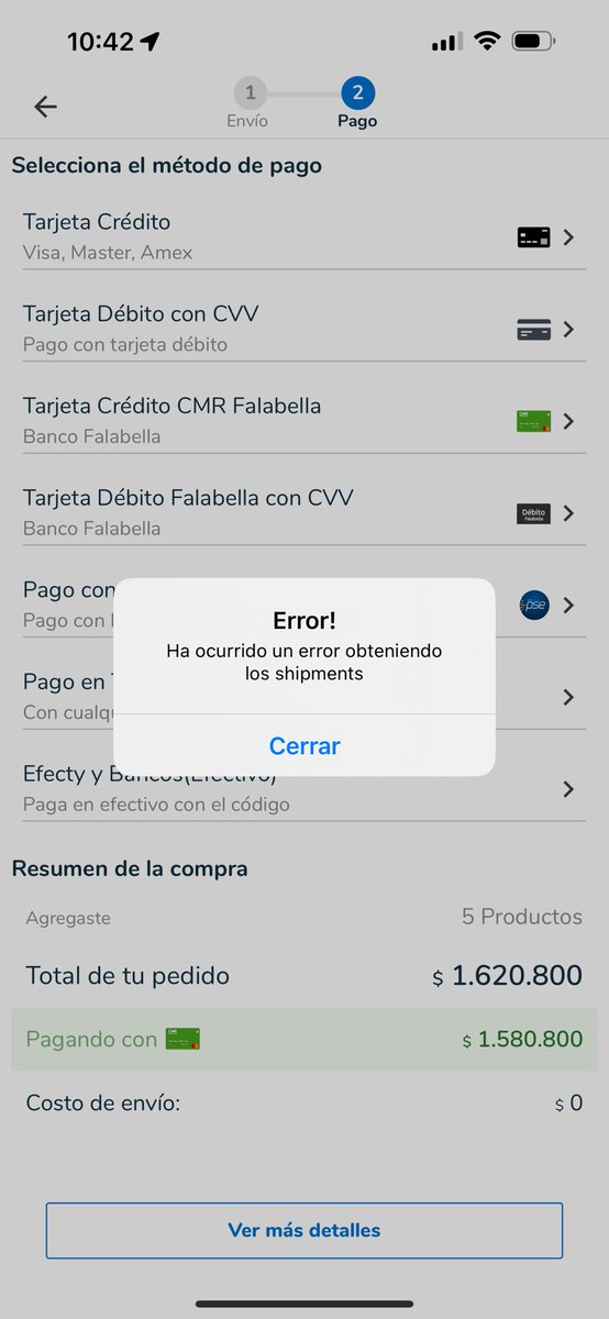 idalzate's tweet photo. @Homecenter_co quiero hacer una compra por la aplicación y me aparece un error que no me deja hacer el pago, ayuda https://t.co/otj8O1xPAb