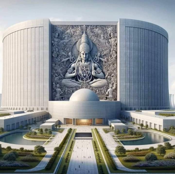 What's Wrong With India !! AI generated Design depicting Bhaba Atomic Research Centre. Har Har Mahadev 🔥