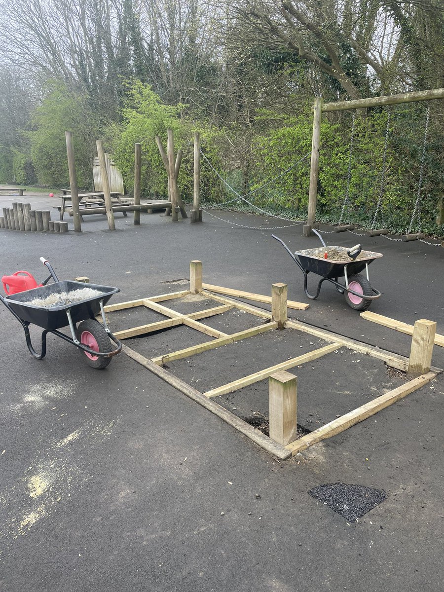 What will this be? An exciting surprise taking shape in our playground over the holidays.