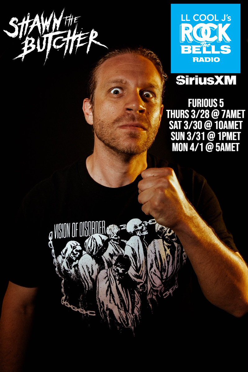 ShawnTheButcher's tweet photo. I am SUPER excited to announce they let me do a #furious5 on @RockTheBells @siriusxm
I love hip hop and to have a legendary spot to talk about some of my favorites is an absolute honor! 🙏🏼
Check it out!
Thurs 3/28 @ 7aE
Sat 3/30 @ 10aE
Sun 3/31 @ 1pE
Mon 4/1 @ 5aE
🔥🔥🔥 https://t.co/xJYE450liA