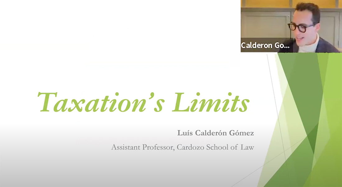 Cardozo Law Assistant Professor Luís Calderón Gómez presented his paper 'Taxation's Limits' at @IUMaurerLaw last week. ➡️ Watch here: brnw.ch/21wIhdw #CardozoLaw