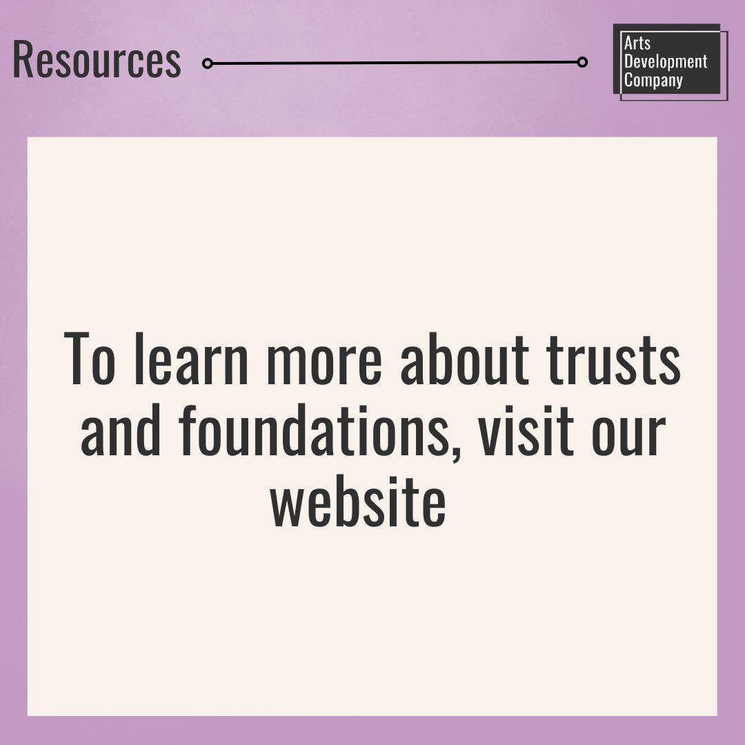 Discover the world of trusts and foundations in @ChristinaPoult 's blog post this week. Focusing on the following areas: What are trusts and foundations?, finding them and what to research. Read the full post here theartsdevelopmentcompany.org.uk/resources/how-…