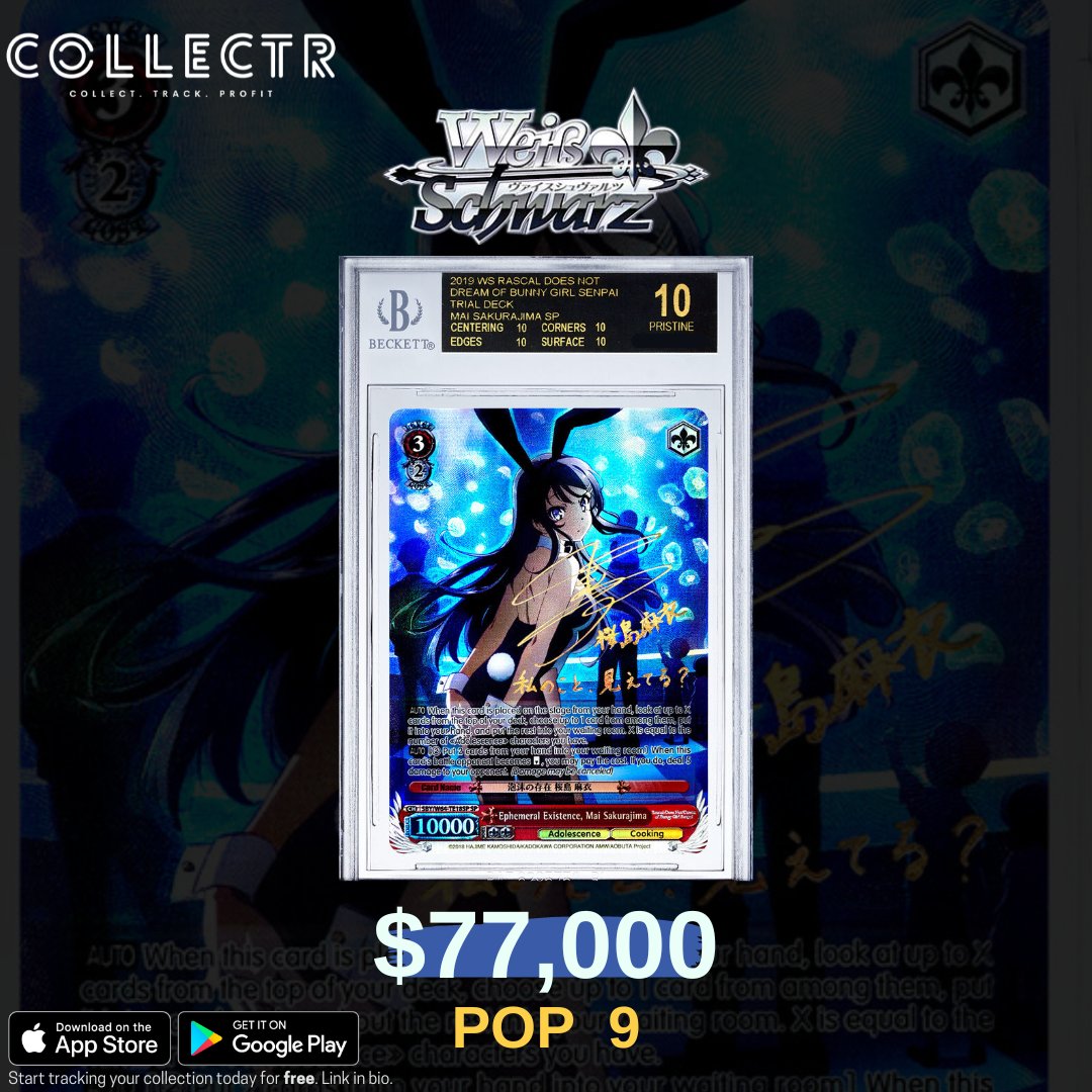 Record sale in the #WeissSchwarz world - a #BGS 10 Black Label Mai