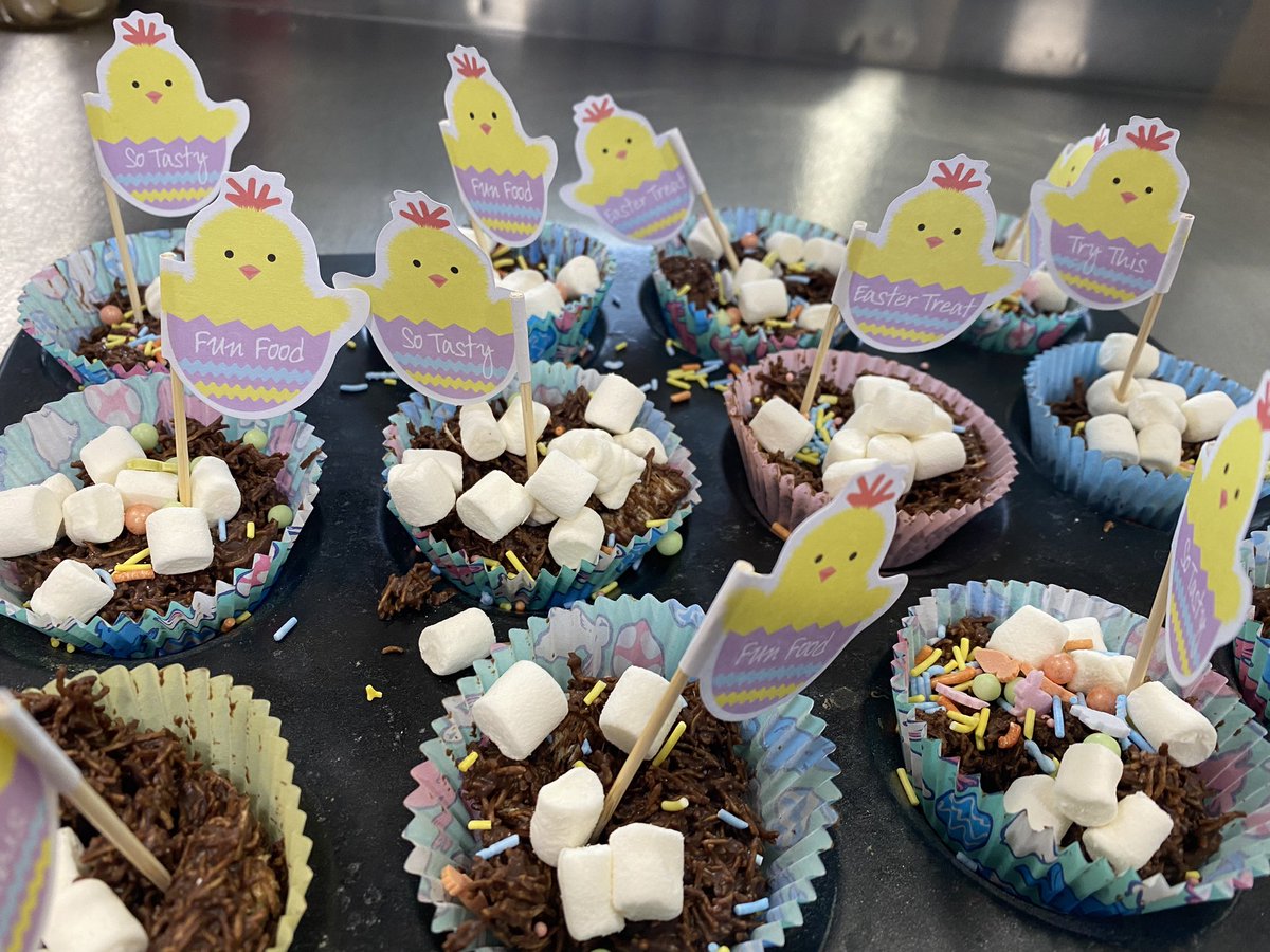 meadowsnursery's tweet photo. The Schoolroom have had a fab Easter Party today, they’ve made some amazing chocolate nests for tea tonight #tasty https://t.co/dUiXrnuNTz