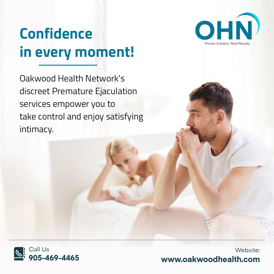 Confidence in every moment! Oakwood Health Network's discreet services empower you to take control and enjoy satisfying intimacy. 🚀 #PEtreatment #MensWellness #oakwoodhealth

Schedule your free consultation today!
🖥oakwoodhealth.com/free-consultat…
☎️905-469-4465