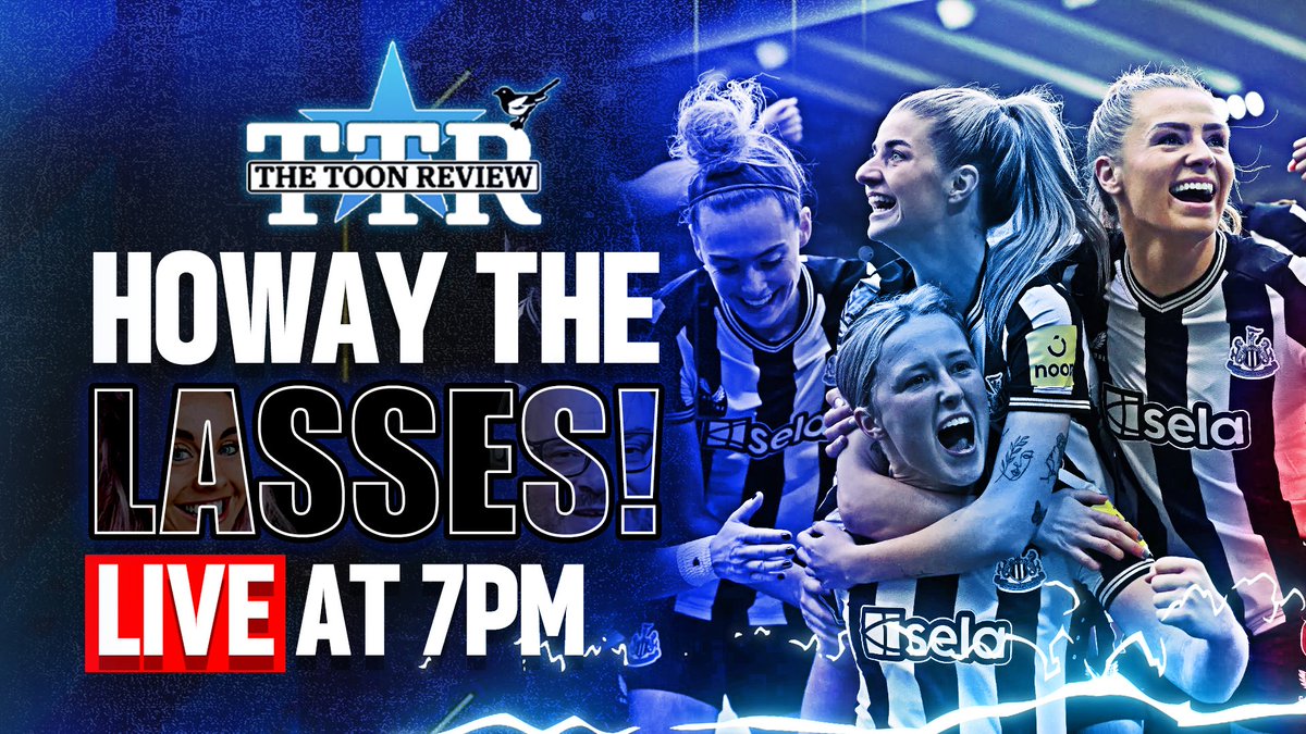 🚨 Tonight Live at 7pm on The Toon Review YouTube channel. ⬇️ 🏟️ Howay The Lasses! 🎙️ Join Paul and Sam for the weekly @NUFCWomen show. Tonight, they will discuss the cup final and look ahead to Sundays game. ⏰ See you there! #NUFC #NUFCWomen #howaythelasses