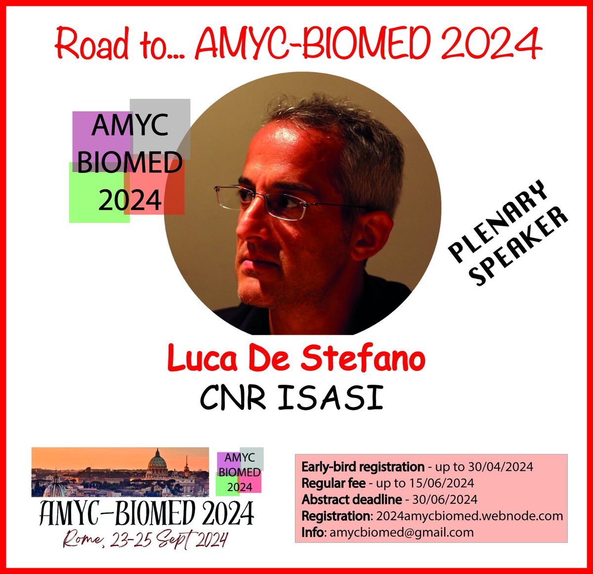 📢UNLOCKING...Plenary speaker 📢 👉Luca De Stefano is researcher chief at ISASI @CNRsocial_ in Naples and he heads the Nanobiosystems group and president of #SIOF 😉Do not miss the opportunity of meeting with him at the next AMYC-BIOMED 2024!!👇👇👇 2024amycbiomed.webnode.com