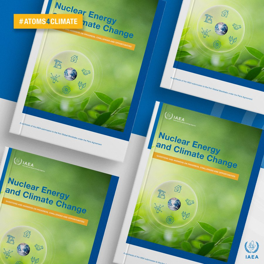 #NuclearEnergy contributes to #ClimateChange mitigation and adaptation, while supporting sustainable development 🌎⚛️ 🤔How? Check out this @IAEAorg publication to find out! 👇 📗 atoms.iaea.org/3uwJGi0 #Atoms4Climate