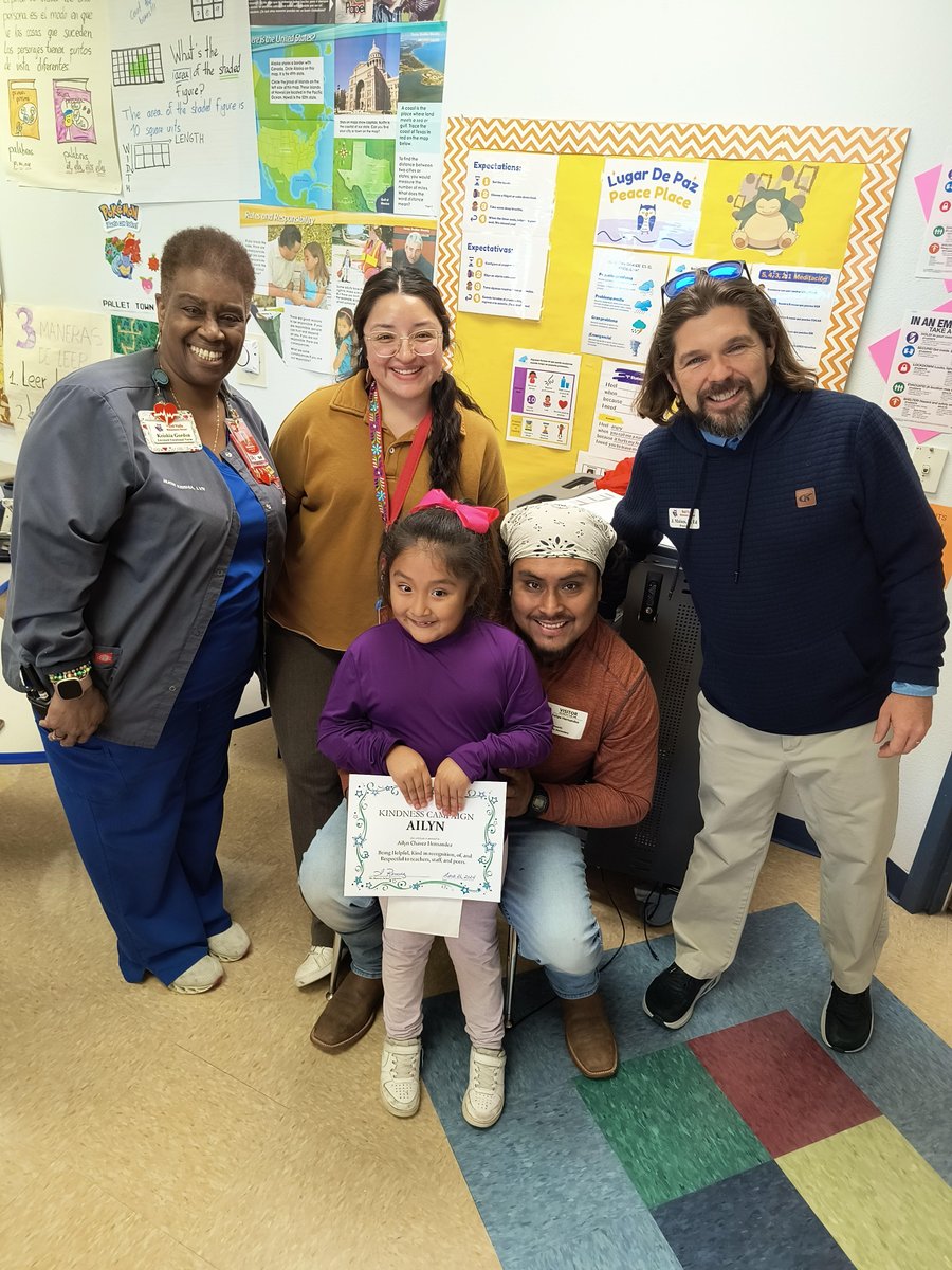 Ailyn Chavez  Hernandez received the "Kindness Campaign Award". This award is given to  a student who is uplifting someone, making sure to show kindness.