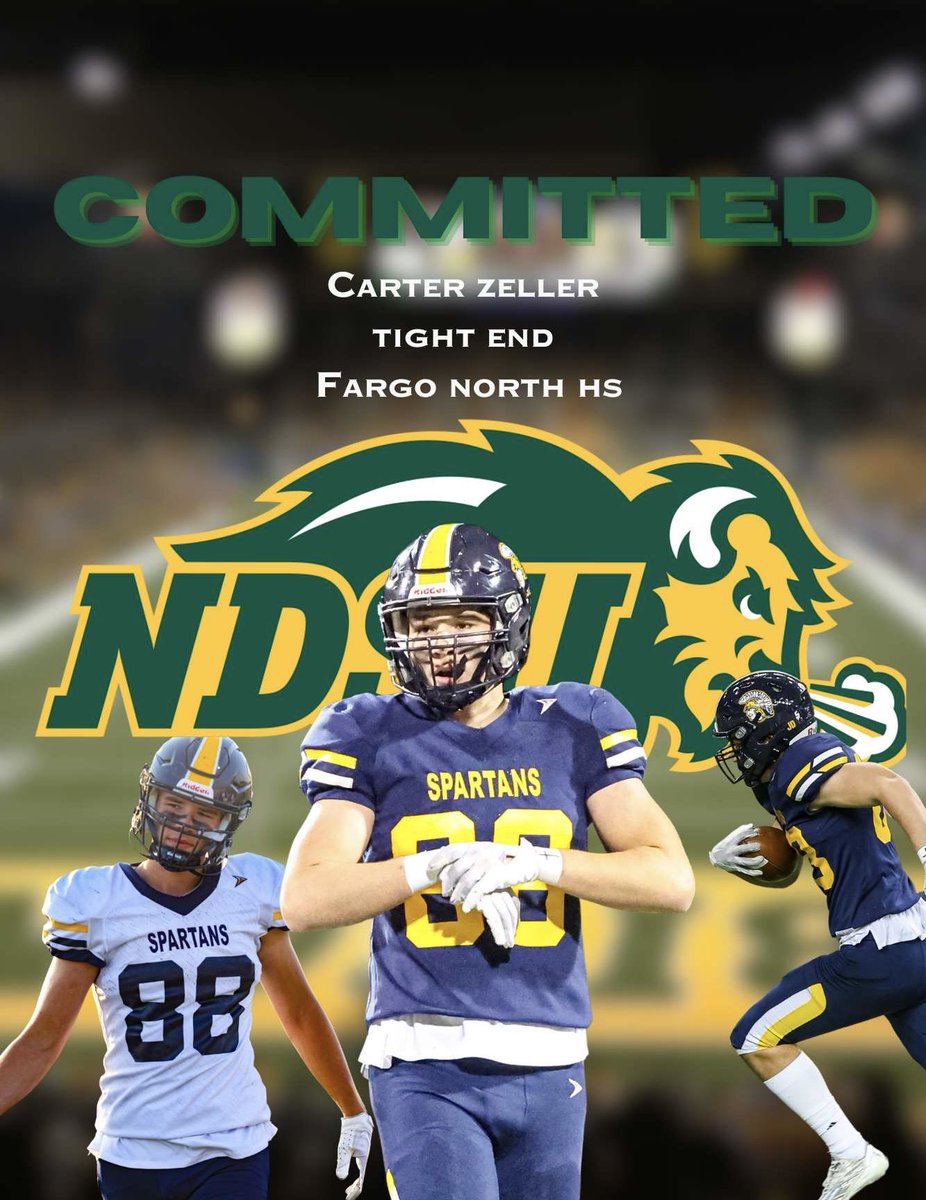CarterZeller's tweet photo. Committed!! 🤘🔰 @NDSUfootball @CoachTimNDSU @CoachRHedberg @fargonorthfb https://t.co/WOYfth78Sj