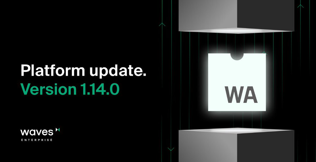 🎉 Waves Enterprise 1.14.0 is here with WebAssembly for smart contracts! Best virtual machine performance, byte code to save space, any programming language supports, just as with Docker. 
Stay ahead: wavesenterprise.com/media/waves-en…