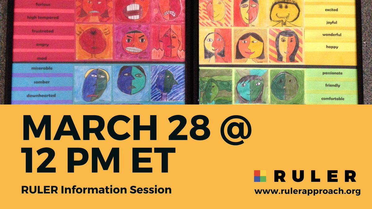 Will you join us for tomorrow's RULER info session at 12 ET? This is a great opportunity to learn more about how RULER works and how to get started. Register to join us live or receive the recording. rulerapproach.org/ruler-informat…