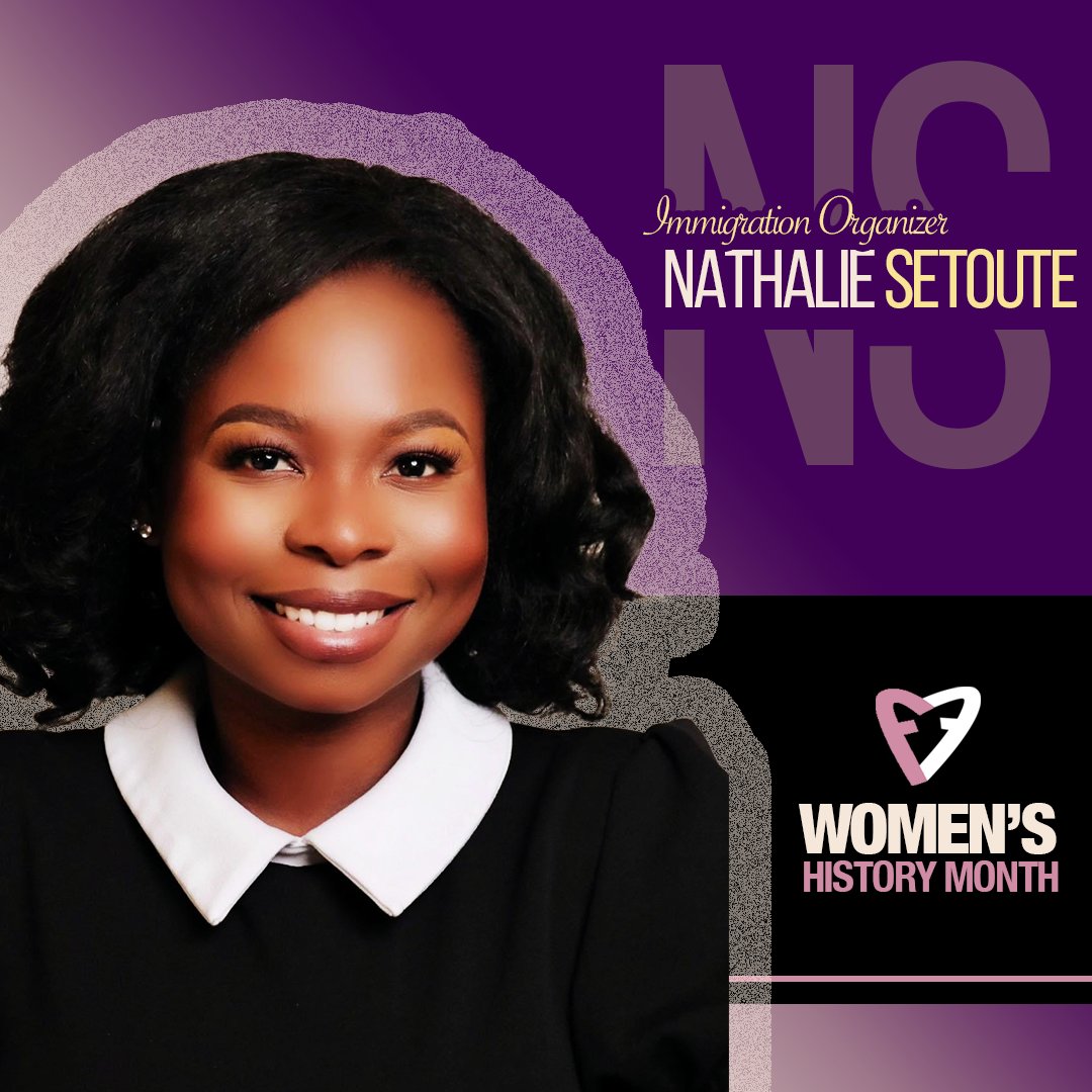 Today, we honor Nathalie Setoute!💐 Nathalie is a Haitian Immigration organizer who strives to empower and bring hope to her community. Let's show Nathalie some love in the comments. #womenshistorymonth #faithinflorida