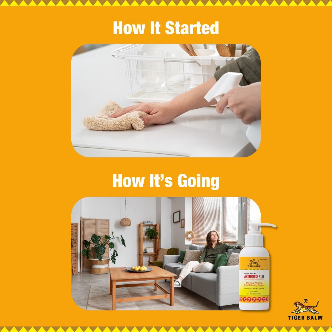 Spring cleaning taking a back seat? Blame it on the joint pain 😅 #FastRelief #CleanStart #PainFreeCleaning #TigerBalm #HappySpring