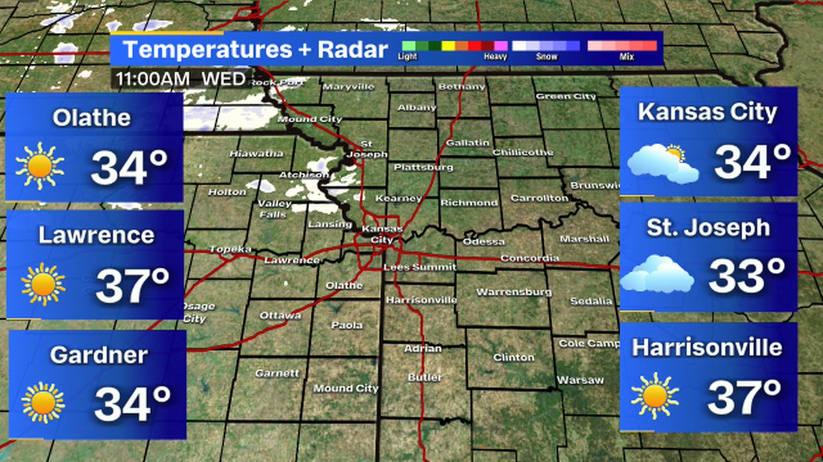 Here are the latest weather conditions around #KC #mowx #kswx #kcwx #fox4kc