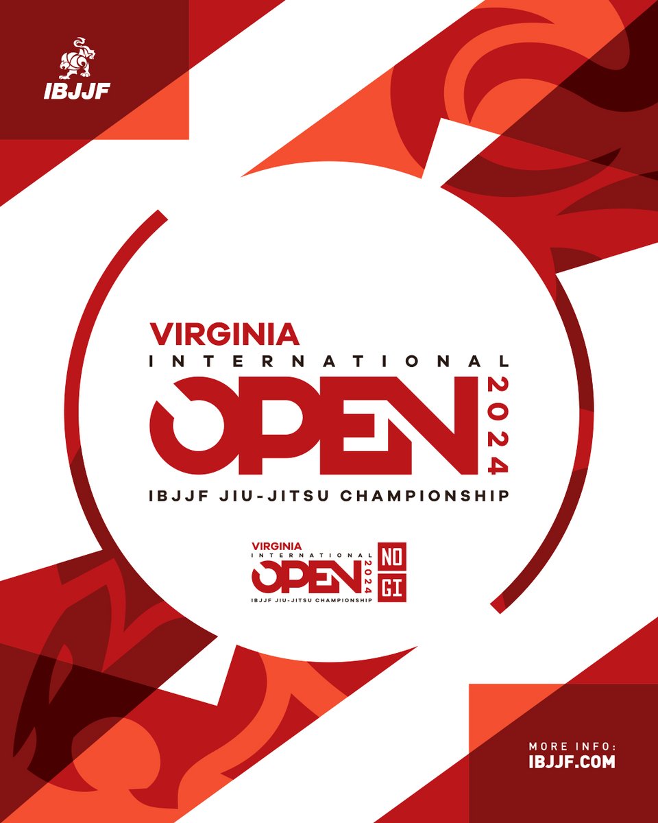 Registration is now available for the Virginia Open Gi & No-Gi 2024. Dates: July 20th & 21st Location: Fredericksburg Convention Center - Hall B, Fredericksburg, VA Visit ibjjf.com to sign up today.