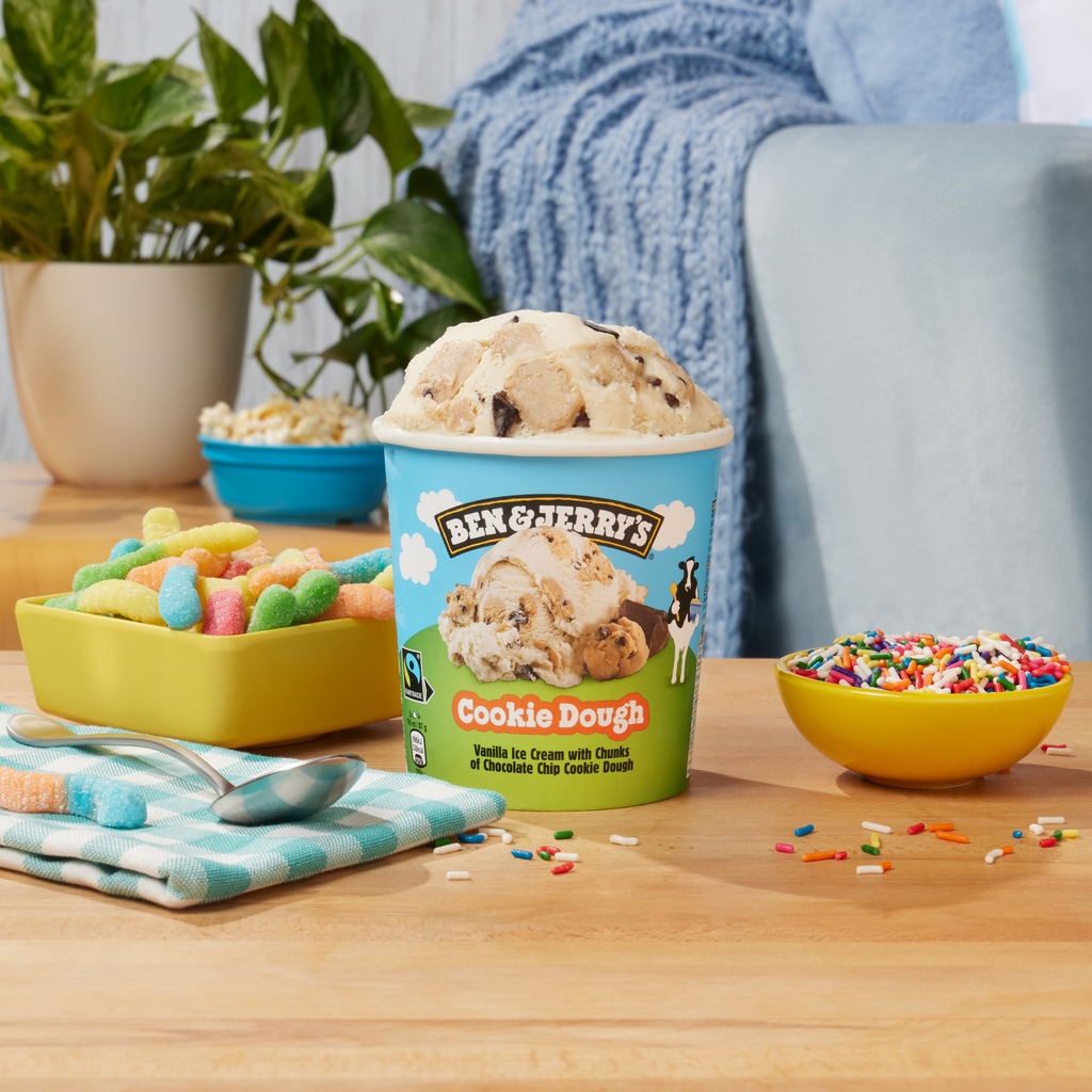 Toppings or nah? #benandjerrys #icecream #cookiedough