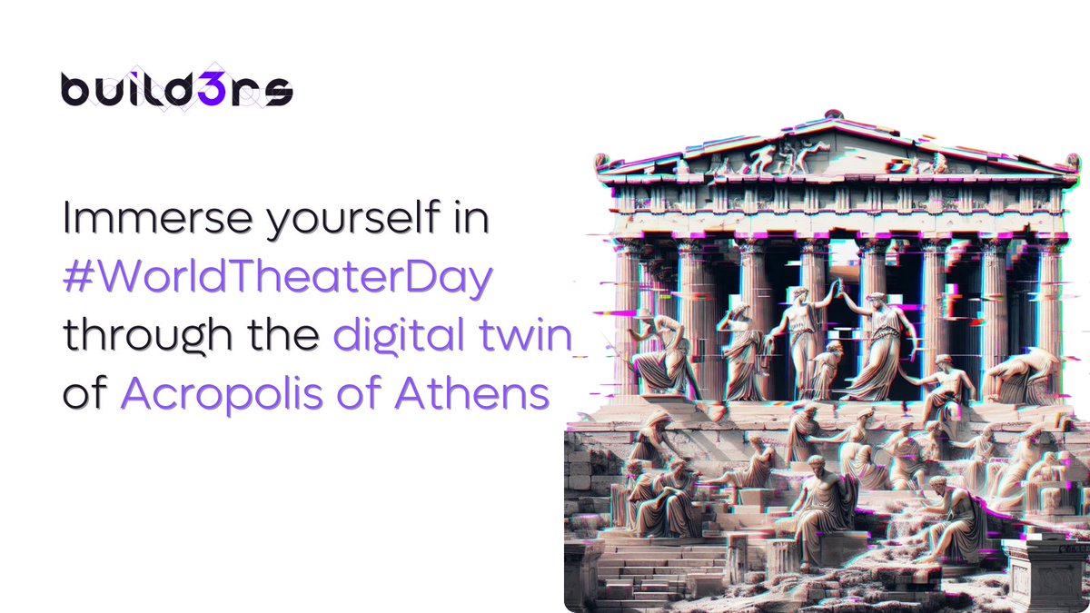 Build3rsXR's tweet photo. 🎭 It's time for a standing ovation for #WorldTheaterDay! 🎉 

As masters of digital reconstruction, we're ready to bring the Acropolis of Athens to life like never before. 🏛️✨

Come and contribute to the creation of his digital twins🏺
1/3 https://t.co/vDyrZzn6GD