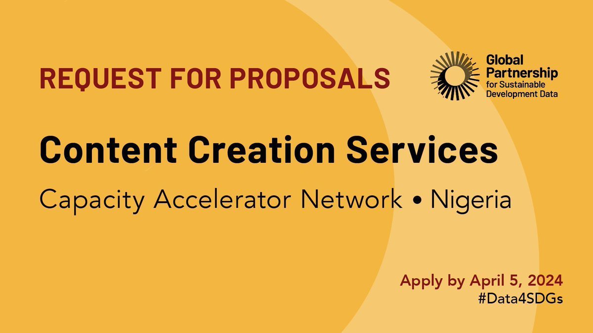 Data4SDGs's tweet photo. 📢 Attention content creators in Nigeria! 🇳🇬

We're seeking a multimedia professional to capture the essence of the Capacity Accelerator Network program and its impact and deliver key assets working with our comms team.

More details + apply by April 5 🔗  https://t.co/LIgzew38wJ https://t.co/kIKdFJQuz3