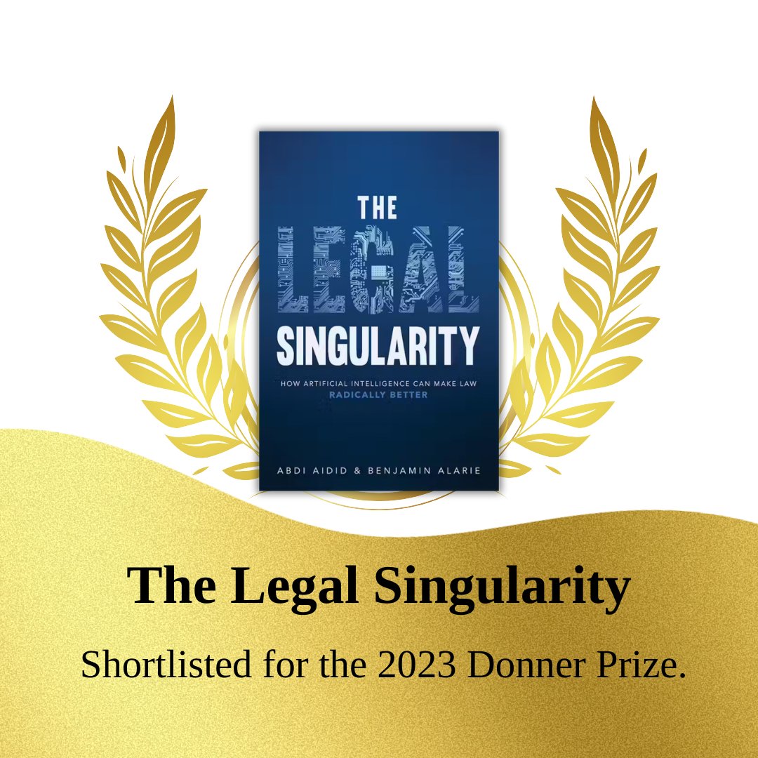 We are thrilled to share that UTP authors @AbdiAidid & @BAlarie have made the shortlist for the 2023 Donner Prize for their book: The Legal Singularity. Congratulations! @UofTLaw @DonnerPrize