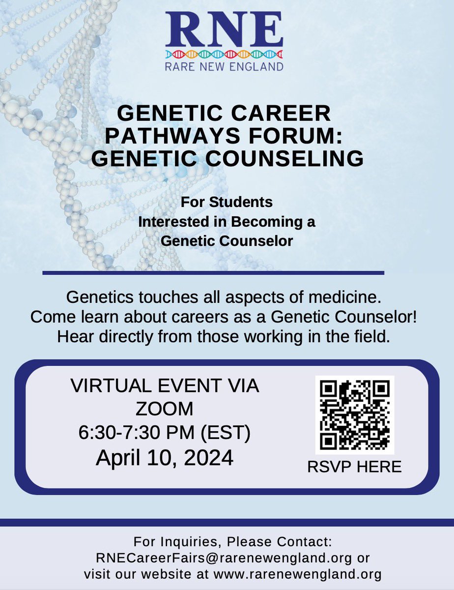 Calling all students interested in genetic counseling! Join this webinar to learn more. 🧬