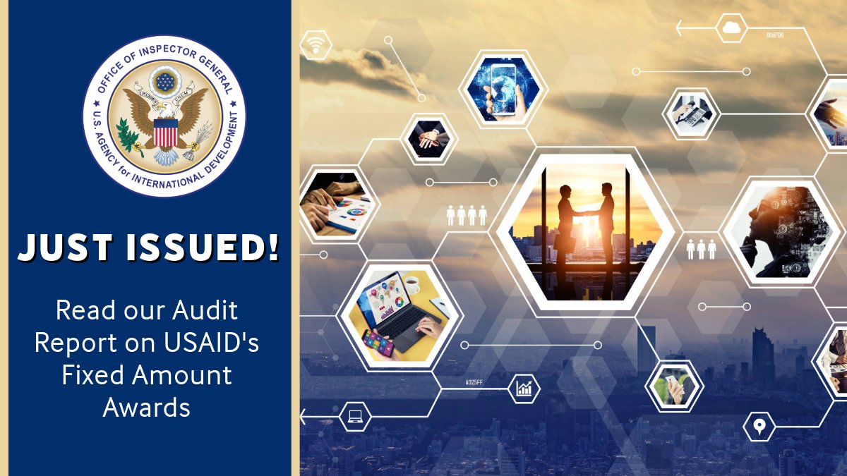 🚨New Audit Report🚨 USAID Conducted Risk Assessments and Monitoring for Sampled Fixed Amount Awards Read more: oig.usaid.gov/node/6720