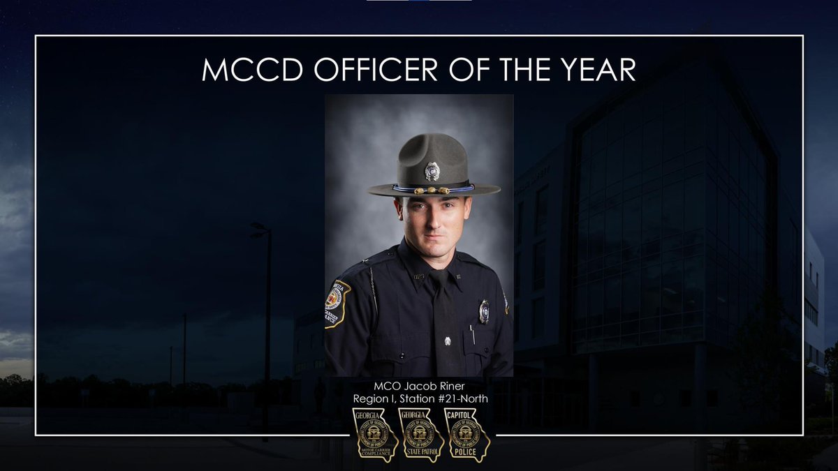 Congratulations to MCCD Officer of the Year, MCO Jacob Riner (Region I )! #gamccd