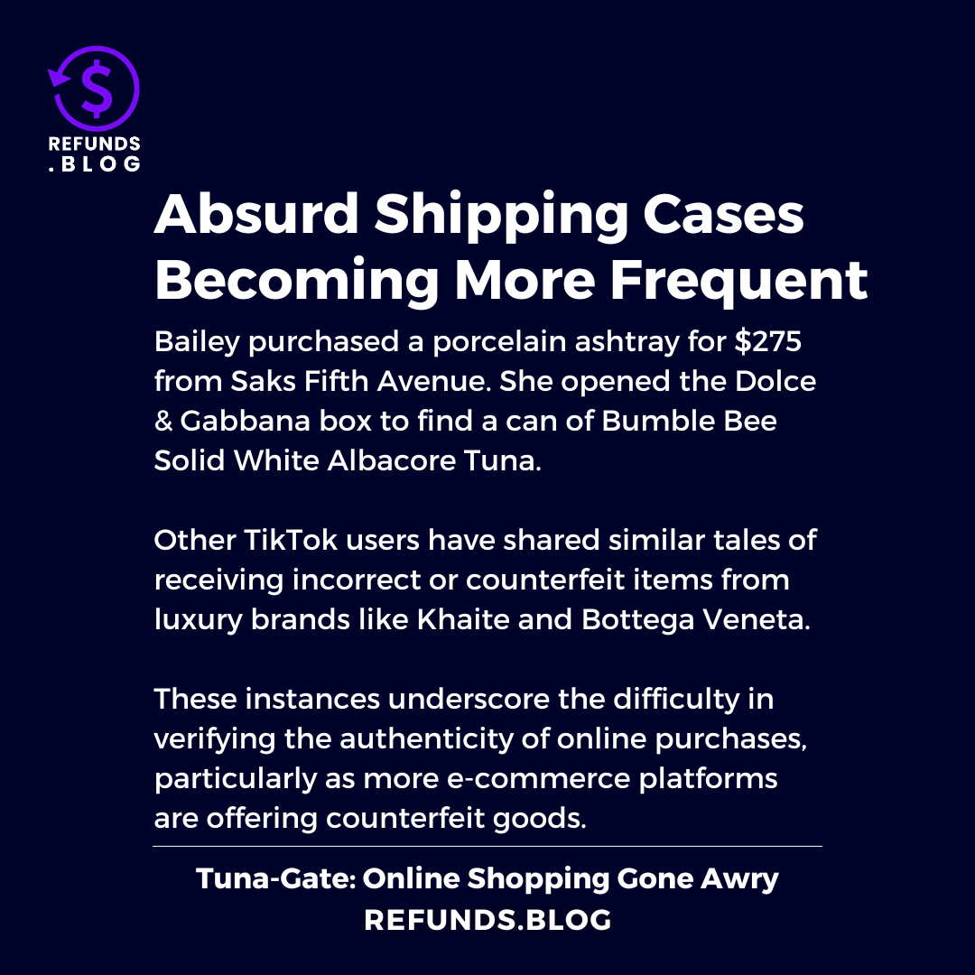 RefundBlog's tweet image. What are the two similarities between a Dolce &amp;amp; Gabbana ash tray and a can of Solid White Albacore Tuna? We don&apos;t know, either. But somehow they got mixed up in the mail... suspicious? Maybe.

Read more at hubs.la/Q02pjr3N0!

#refundfraud #fraud #refunds #refundsblog