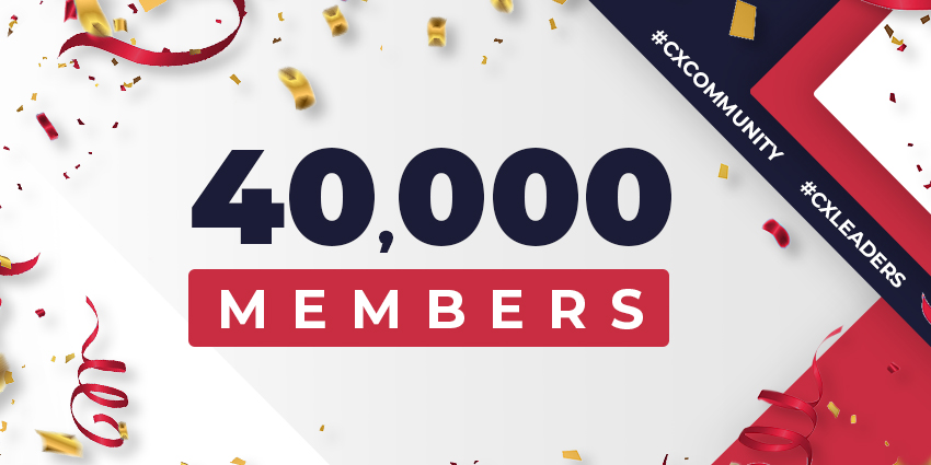 cxtodaynews's tweet photo. We're thrilled to announce that our #CXCommunity group has already reached 40,000 members! If you haven't already, why not join us via the link below?

Connecting leaders, inspiring change.

Join here 👉 https://t.co/eLMllnHnGs #CXleaders #CX #CXnews https://t.co/Xi4228neUT