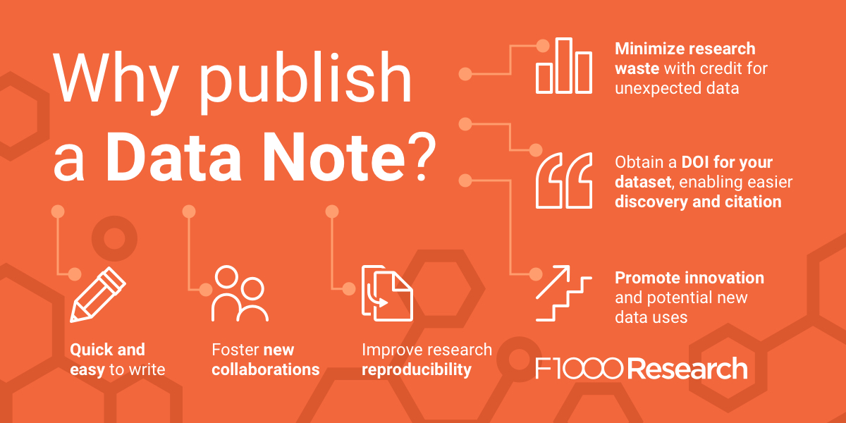 Looking to gain extra credit for your research? You can turn your dataset into a citable publication by publishing a Data Note with F1000Research. Find out more ➡️ tinyurl.com/4vmcf3kp #OpenData #DataSharing
