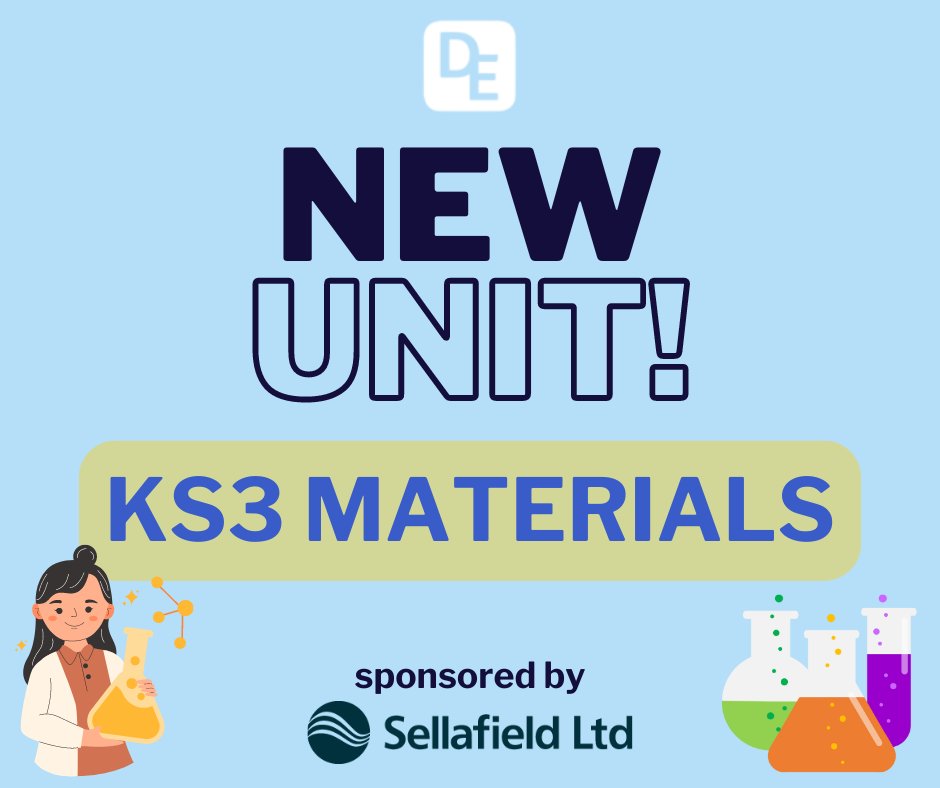 Secondary Teachers: We have a new unit for you! Sponsored by @SellafieldLtd, this chemistry unit is aligned with the KS3 National Curriculum and includes topics from the reactivity series to synthetic and natural materials.🔬Find it here: 👉 hubs.ly/Q02qJ8yp0 #KS3Chemistry
