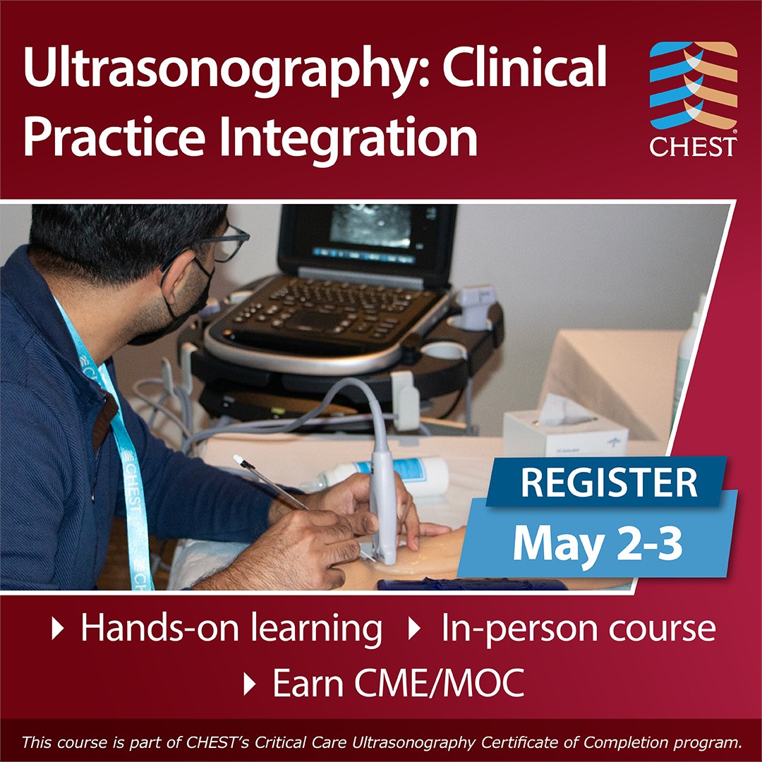 Save $100 when you register by tomorrow for this hands-on course! Learn techniques for integrating bedside ECHO with general critical care ultrasound. Sign up now: hubs.la/Q02pN3_20
