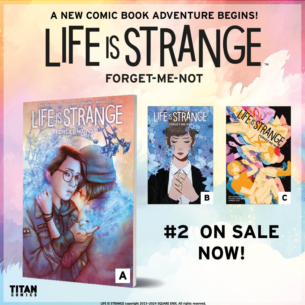 LifeIsStrange's tweet photo. Life is Strange Forget-Me-Not #2 is out now!

Alex and Steph are touring the States with their band when they cross paths with another lost soul, runaway teen Lily.

Available in print and digital: https://t.co/hVcRacjrxn https://t.co/lbQeXa1fwd