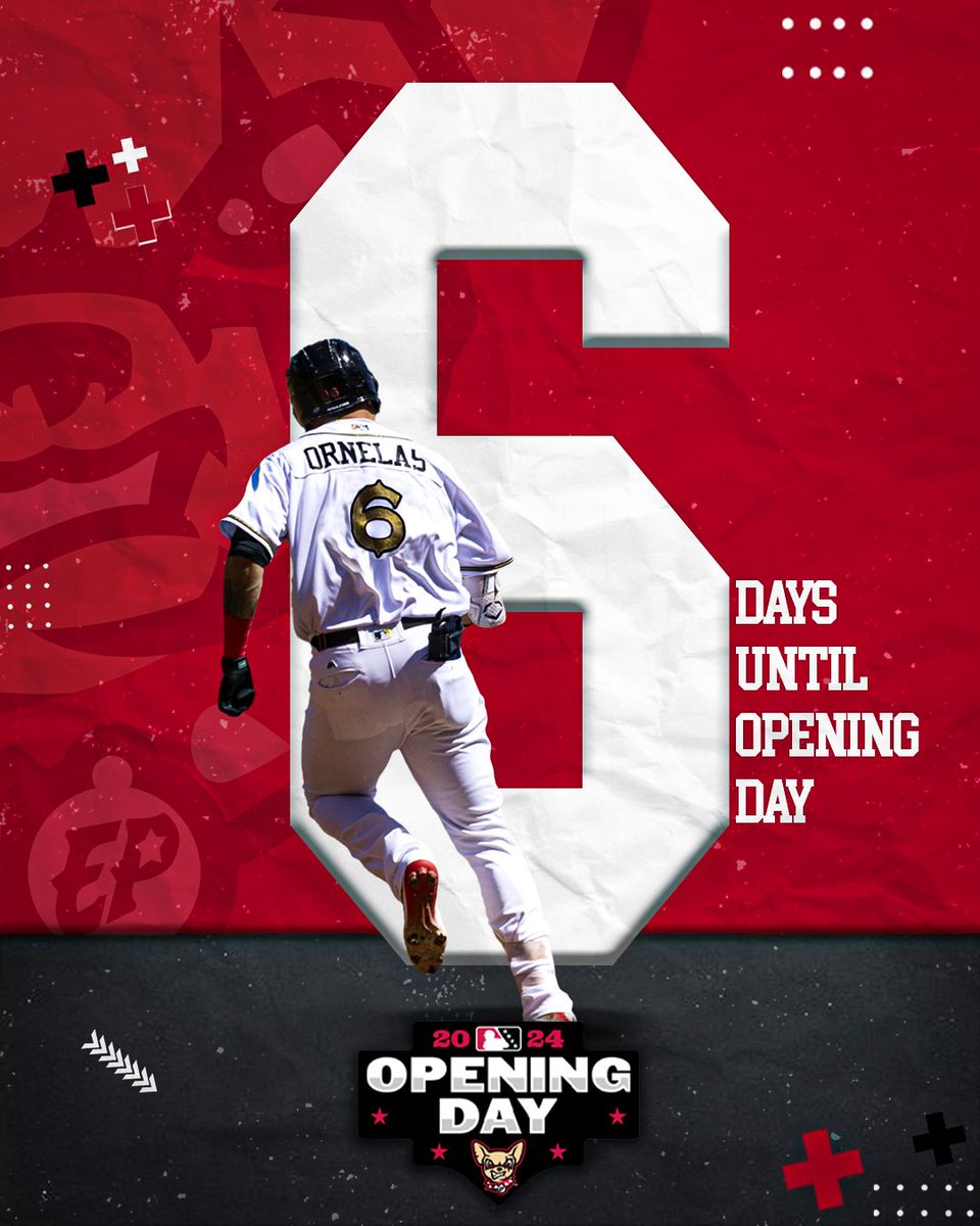 epchihuahuas's tweet photo. Six days away, and you can practically smell baseball in the air.
Counting down the days...
Link to purchase tickets is below.
https://t.co/XkG0SmGNUQ
#fetchthefun #epchihuahuas #homeopener https://t.co/n9eRIdZDGc