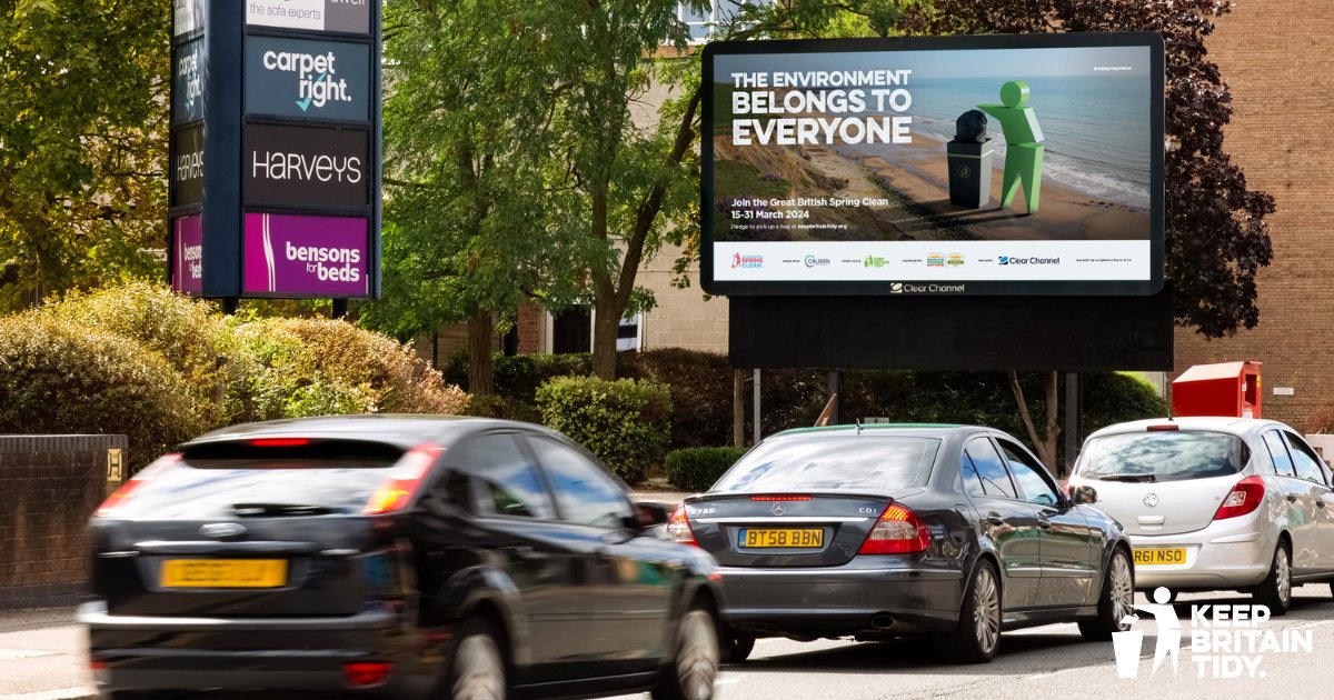 Our #GBSpringClean out of home ads are popping up all over the country to encourage people to take action against litter. Thank you to our media partner @ClearChannelUK for helping to bring the campaign to life!
