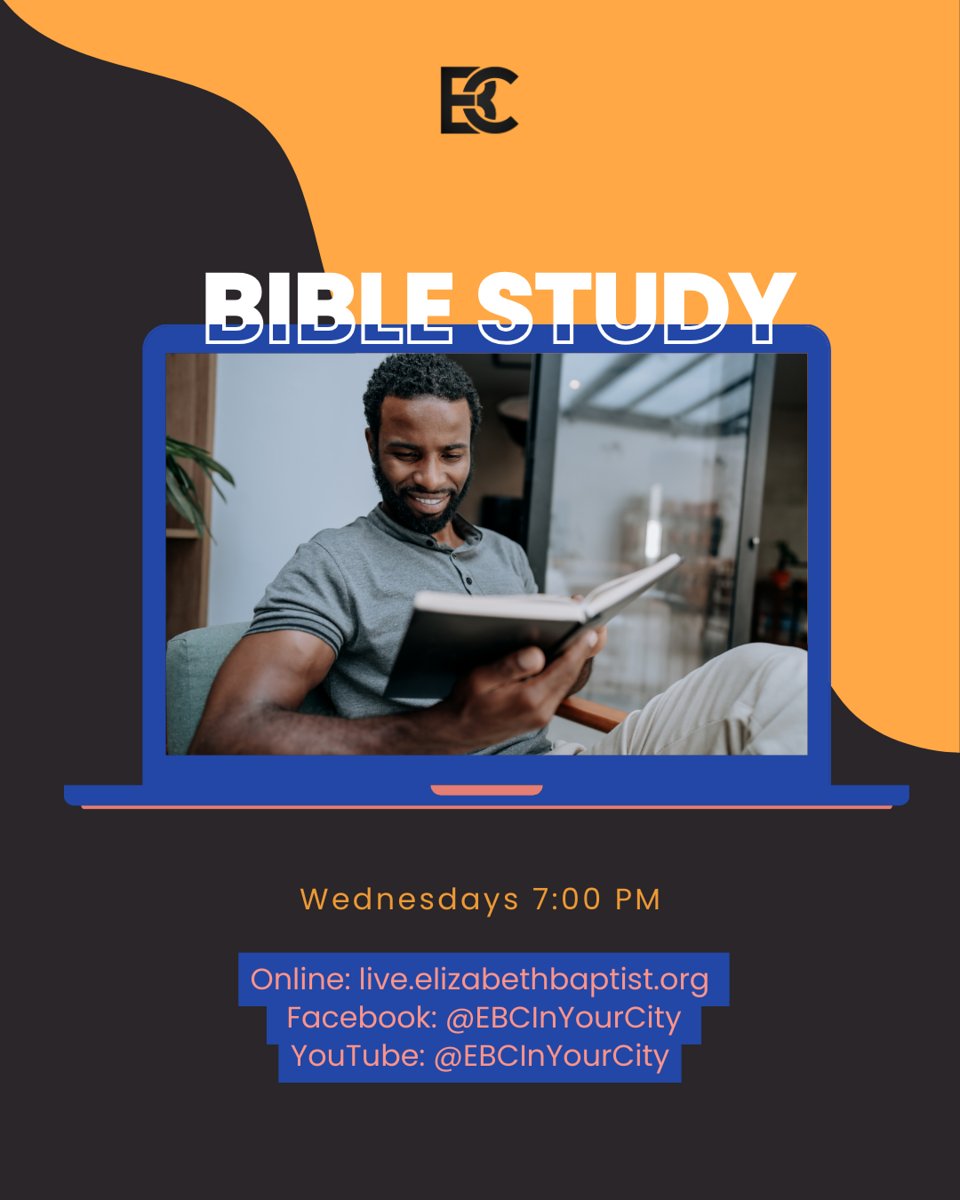 Every Wednesday at 7:00 PM, you can join us for an uplifting Bible Study session. 

See you online tonight! 

#EBCInYourCity #AtlantaChurches #EBCCares #OnlineBibleStudy
