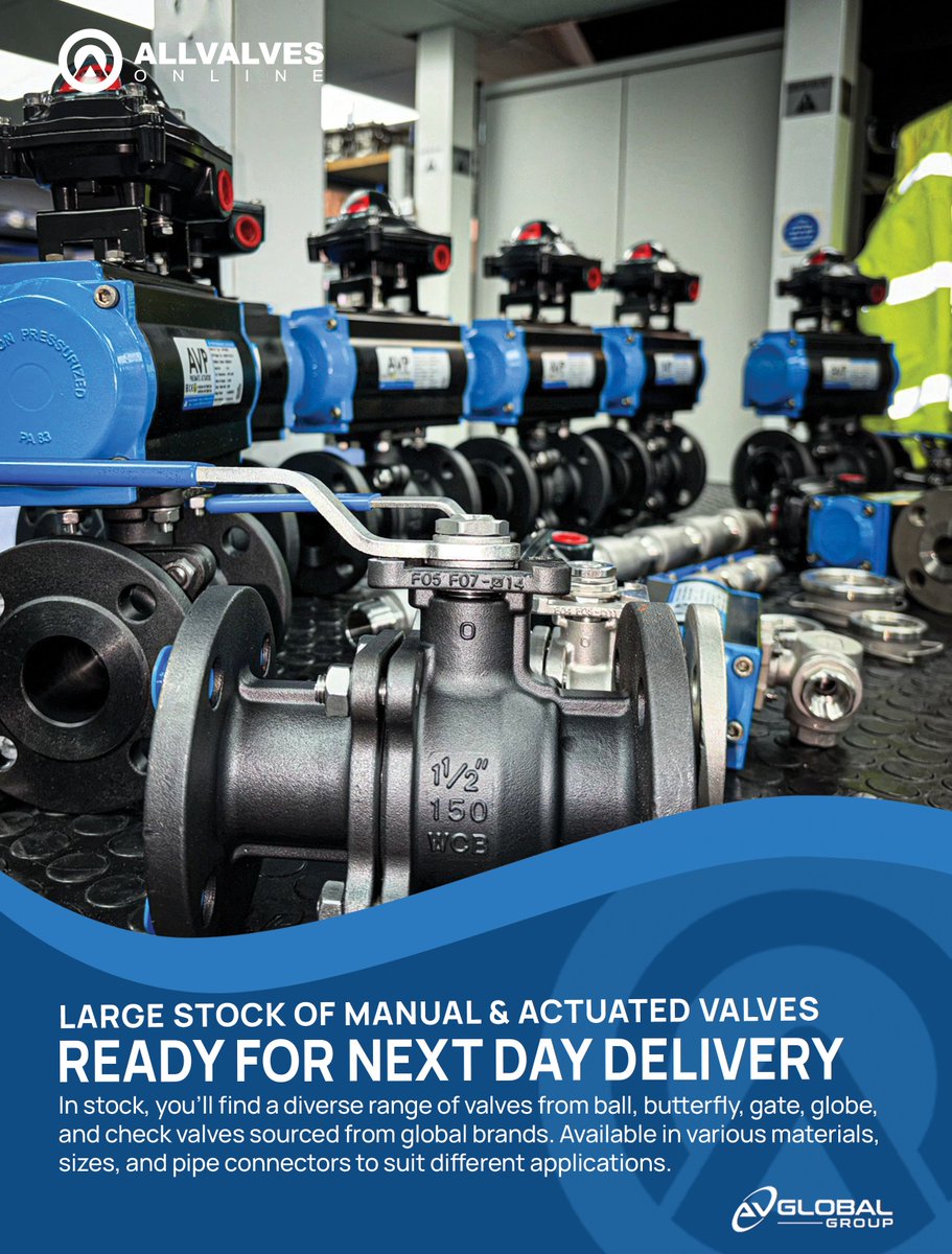 AllvalvesOnline's tweet photo. Discover the ultimate valve solution at Allvalves! We offer a wide range including ball, butterfly, check, globe, gate valves, sourced from top brands. Tailored to diverse needs with optional automation.
#allvalves #ballvalves #gatevalves #butterflyvalves #WorcestershireHour https://t.co/VgpxyZKiQq