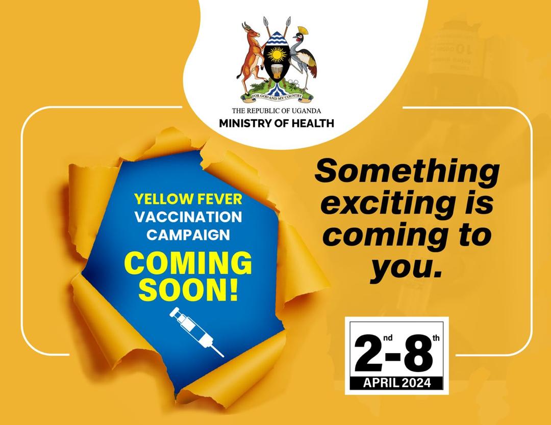 Most of us paid heavily to be vaccinated against Yellow Fever, now the opportunity is here to have the vaccine at no cost. Get ready @2008gomu @MinofHealthUG @DianaAtwine @JaneRuth_Aceng