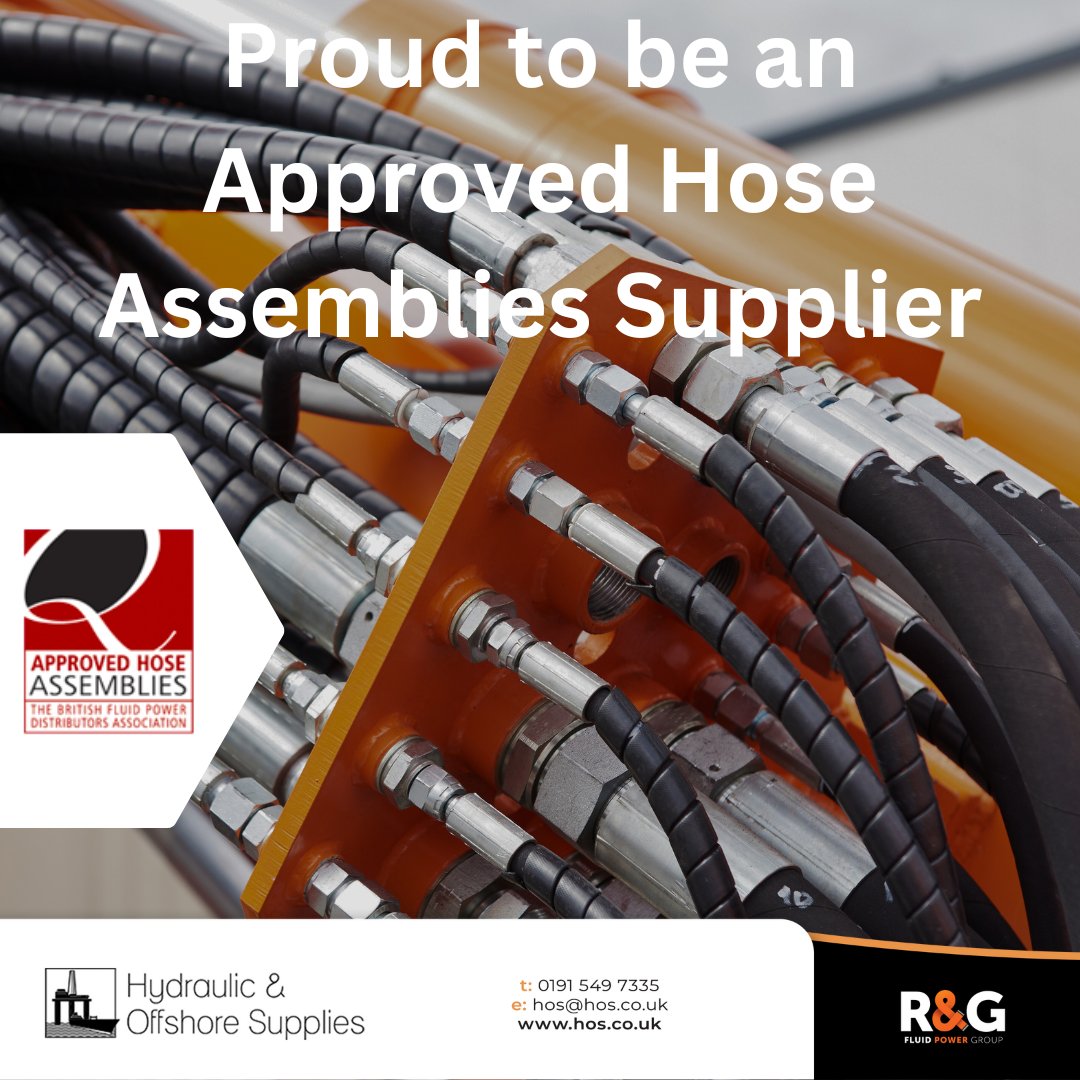 We're a proud approved hose assemblies provider with the British Fluid Power Distributors Association. Our customers can be assured that we work to only the best standards with regards to hydraulic hose safety. #HoseAssemblies #ApprovedHoseAssemblies #FluidPower