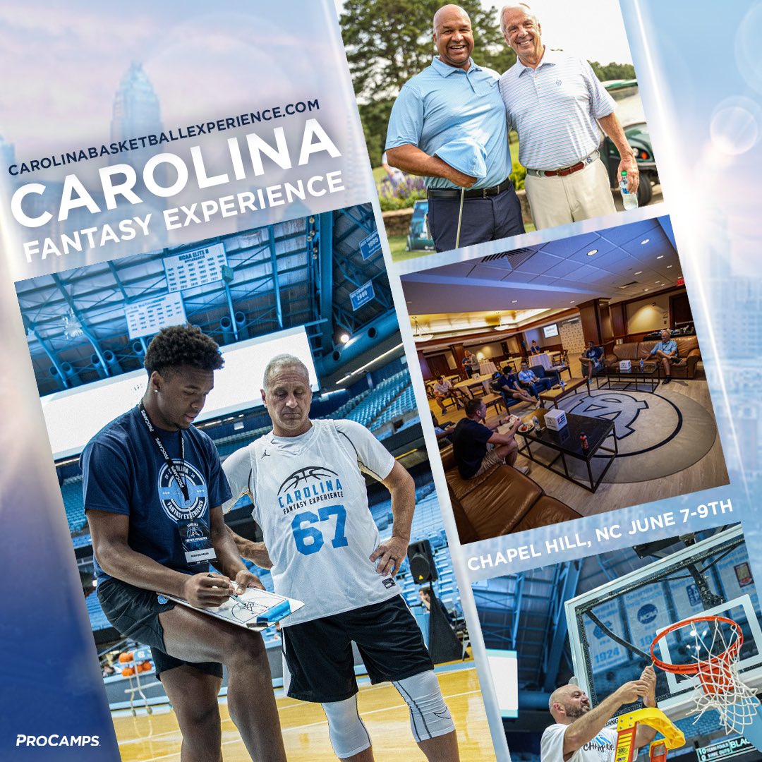 ProCamps's tweet image. How SWEET it is to be part of the #CarolinaFamily 💙 Join us for the ULTIMATE hoops experience this summer! 🏀 #StillDancing #LABound 

Limited spots remain! 🎟️ visit carolinabasketballexperience.com