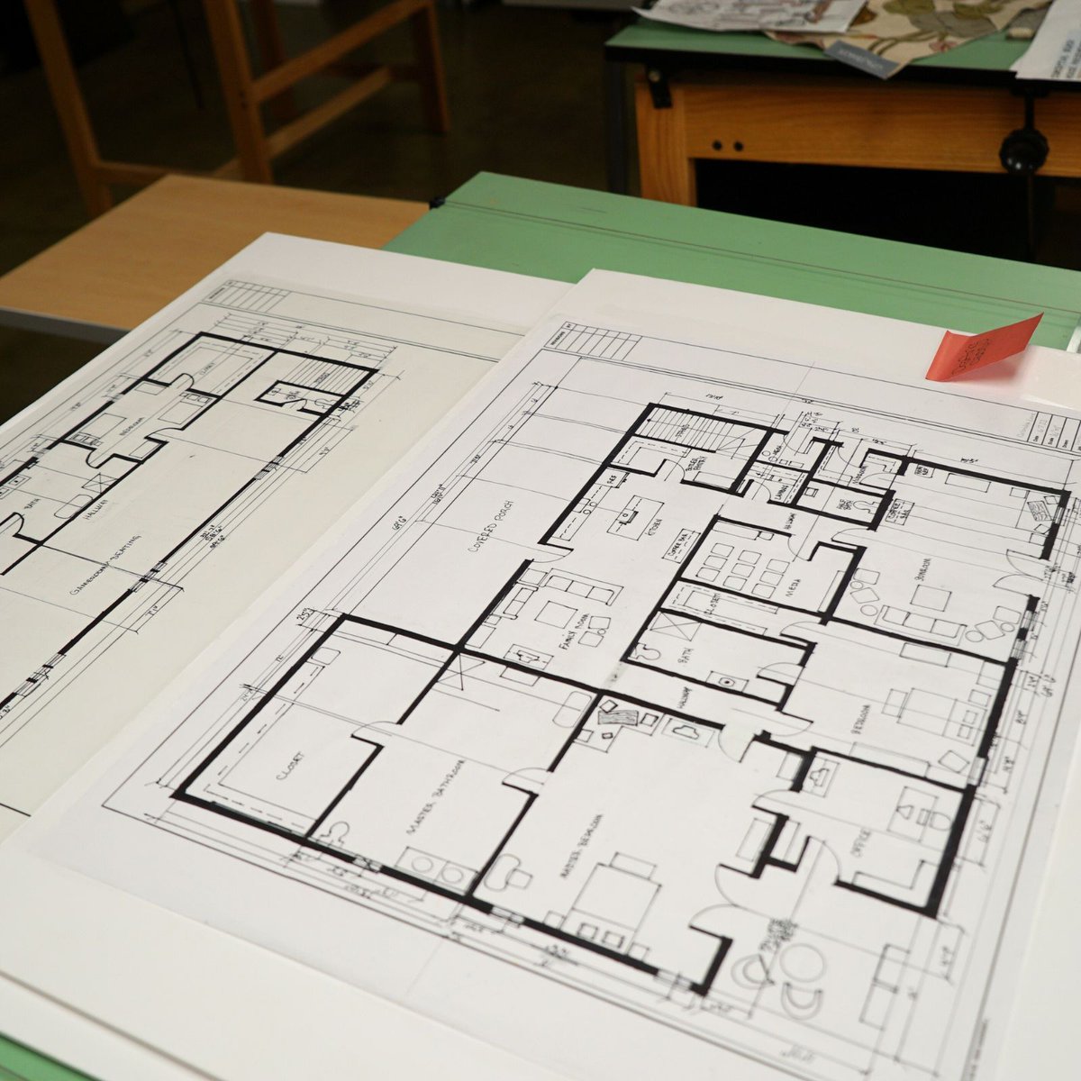 ClarySageCo's tweet photo. Blueprints and swatches....we must be in the Interior Design classroom! https://t.co/M4XxtZXNjK