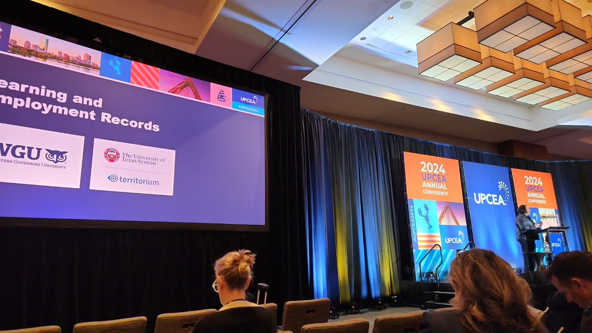 What a delightful shout-out from Maria Flynn's (CEO and President of @jfftweets) keynote during today's @UPCEA Annual Conference. 👏🚀🎓 #UPCEA2024