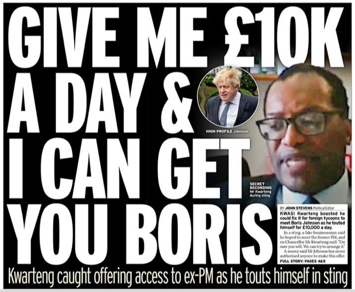 THIS DAY in 2023, Tory MP busted for offering access for cash. He *never* faced sanctions or censure for it.