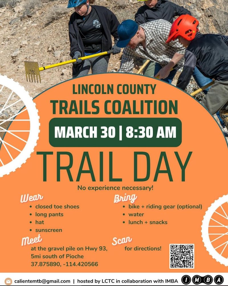 Here's your chance to be a real trail-blazer! Head to Pioche this Saturday and learn the art of trail building from the pros at @imba_us while contributing to a new multi-use trail system in <a href="/LincolnNV/">Visit Lincoln County</a>! 🚵 

📸: <a href="/Pioche/">stacey weston ❤️ Memecoin</a> Town / Facebook