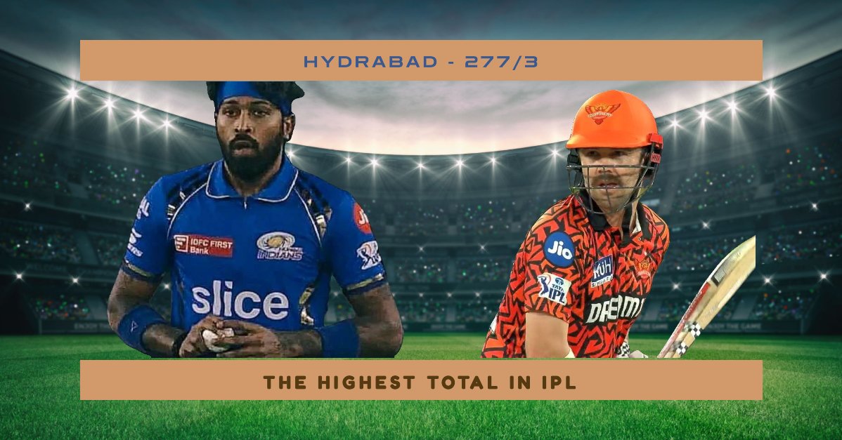 Hyderabad Smashes IPL Records: Blazing 277 Runs with Just 3 Wickets Down!

#SRHvsMi #HardikPandya #MumbaiIndians #Sunrisers