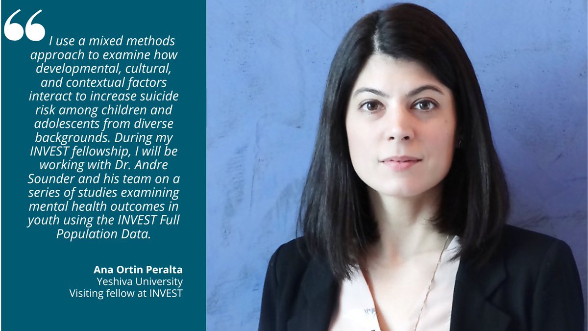 INVEST_Flagship's tweet photo. Apulaisprofessori @anaortinp esittäytyy englanninkielisessä sarjassamme #VisitingINVEST.
Assistant Professor Ana Ortin Peralta introduces herself in our series Visiting INVEST.
#lastenpsykiatria #VisitingFellow #ChildPsychiatry
Read more 👉 https://t.co/iTLXdtqnwk https://t.co/3DEFOtkKei